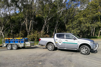 Ute and trailer